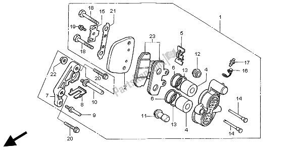 Wszystkie części do Zacisk Hamulca Przedniego Honda CMX 250C 1999