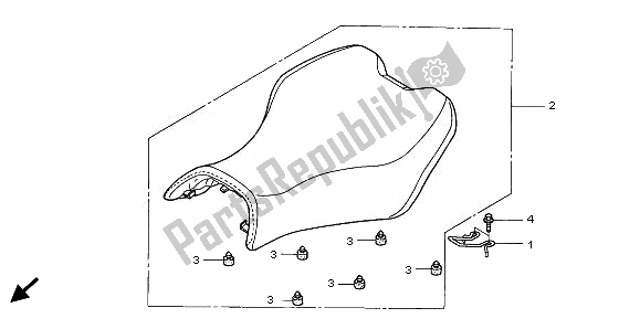 Todas las partes para Asiento de Honda TRX 680 FA Fourtrax Rincon 2008