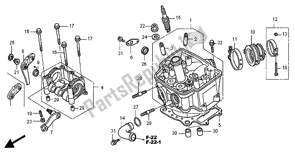 Todas las partes para Cabeza De Cilindro de Honda CRF 450R 2003