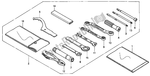 All parts for the Tools of the Honda VFR 400R3 1990