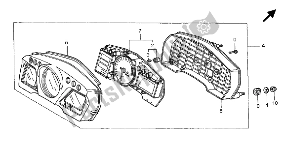 Todas as partes de Metro (mph) do Honda CBR 1100 XX 2005