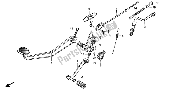 Toutes les pièces pour le Pédale du Honda CB 250 1992