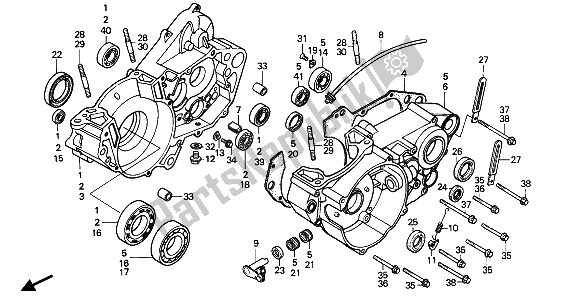 Todas las partes para Caja Del Cigüeñal de Honda CR 250R 1986