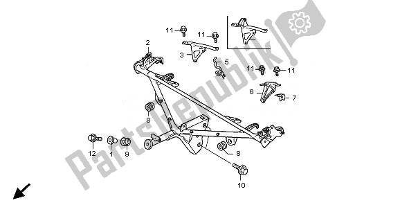 Tutte le parti per il Soggiorno Del Cappuccio del Honda GL 1800 2010