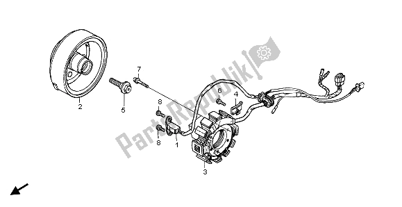 Tutte le parti per il Generatore del Honda CA 125 1996