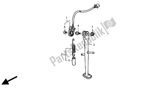 Tutte le parti per il In Piedi del Honda CB 600F2 Hornet 2000