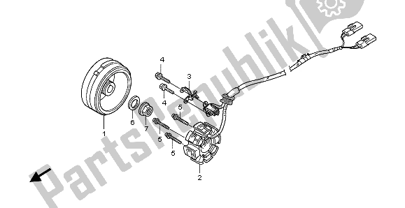 All parts for the Generator of the Honda CRF 150R SW 2007