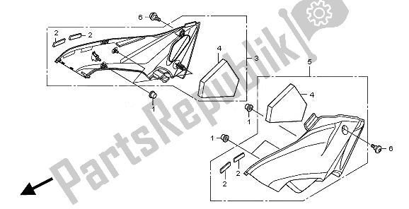 Tutte le parti per il Coperchio Laterale del Honda CBR 600F 2011