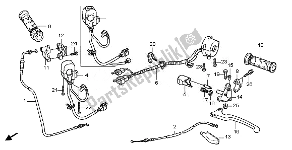 Tutte le parti per il Maniglia Leva E Interruttore E Cavo del Honda CBR 125 RW 2011