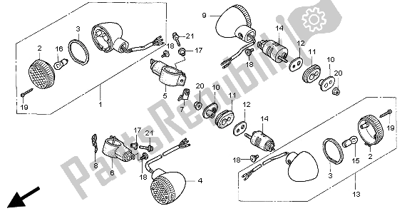 Tutte le parti per il Winker del Honda VT 1100C2 1997
