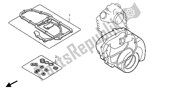 All parts for the Eop-2 Gasket Kit B of the Honda TRX 250 EX 2008