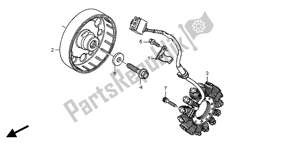 All parts for the Generator of the Honda CBR 600 RA 2011