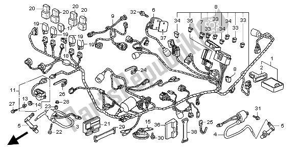 Todas las partes para Arnés De Cables de Honda XL 1000 VA 2004