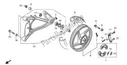 roue arrière et bras oscillant