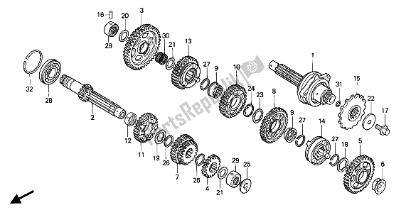 All parts for the Transmission of the Honda CB 750F2 1994