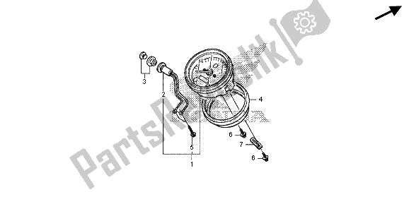 All parts for the Meter (kmh) of the Honda VT 750 CS 2013