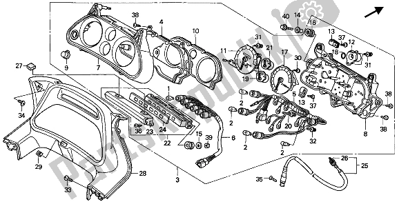 All parts for the Meter (kmh) of the Honda CBR 1000F 1993