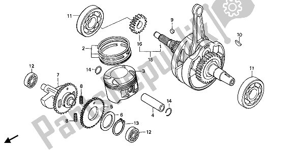 Wszystkie części do Wa? Korbowy I T? Ok Honda NX 250 1990