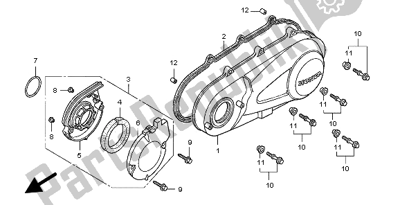 Todas las partes para Cubierta Izquierda Del Cárter de Honda PES 150 2009