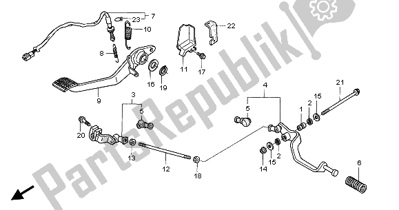 Tutte le parti per il Pedale del Honda ST 1300A 2003