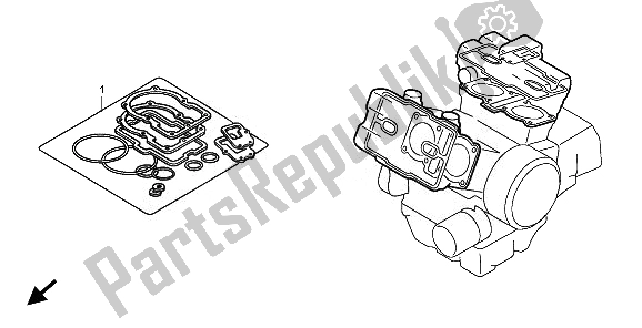 Tutte le parti per il Kit Di Guarnizioni Eop-1 A del Honda VFR 1200 FA 2010