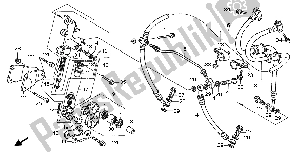 Todas las partes para Segundo Cilindro Maestro de Honda CBR 1000F 1997