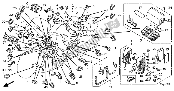 Toutes les pièces pour le Faisceau De Câbles du Honda GL 1800A 2001