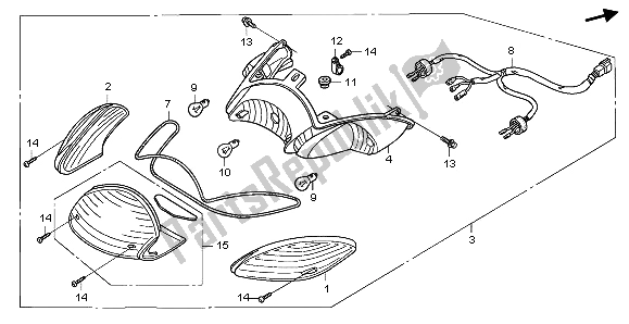 Toutes les pièces pour le Feu Arrière Combiné du Honda NES 150 2006