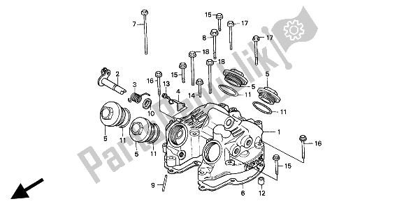 Todas las partes para Cubierta De Tapa De Cilindro de Honda XR 600R 1993