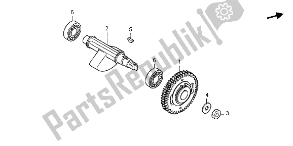 All parts for the Balancer Shaft of the Honda CBR 250 RA 2013