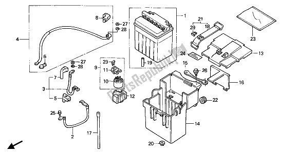 Tutte le parti per il Batteria del Honda CBR 1000F 1989