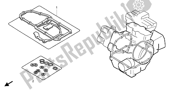 All parts for the Eop-2 Gasket Kit B of the Honda VFR 800A 2009