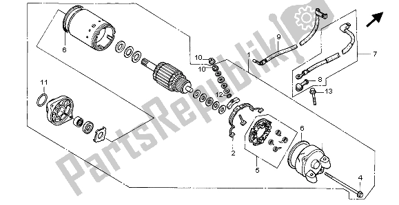 Toutes les pièces pour le Demarreur du Honda XRV 750 Africa Twin 1999