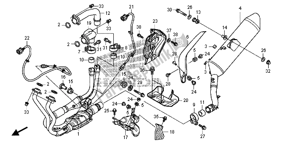 Tutte le parti per il Silenziatore Di Scarico del Honda VFR 1200 XD 2013