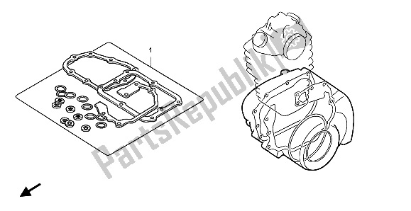 All parts for the Eop-2 Gasket Kit B of the Honda CRF 150R SW 2007