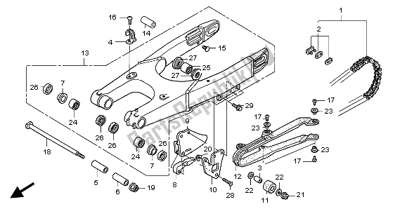 Todas las partes para Basculante de Honda CR 85 RB LW 2007