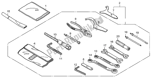 Tutte le parti per il Utensili del Honda VFR 800 2010