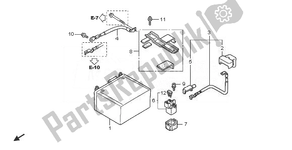 Tutte le parti per il Batteria del Honda PES 150R 2008