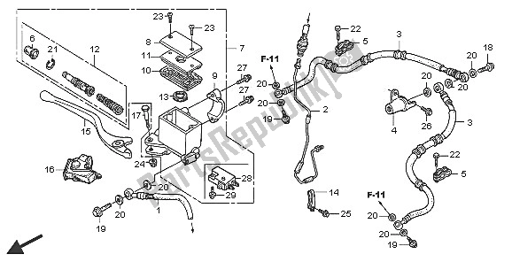 Tutte le parti per il Pompa Freno Anteriore del Honda TRX 300 EX Fourtrax 2005