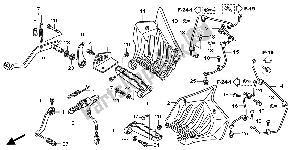 All parts for the Step & Pedal of the Honda TRX 400 EX Sportrax 2008