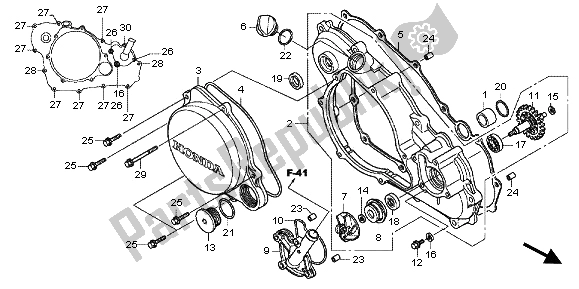 Toutes les pièces pour le R. Couvercle De Carter du Honda CRF 250R 2012