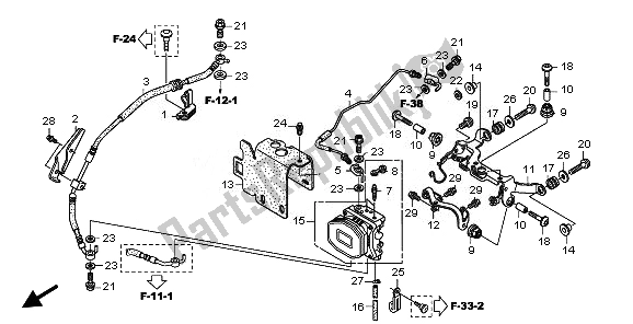 All parts for the Rear Valve Unit of the Honda CBR 600 RA 2010