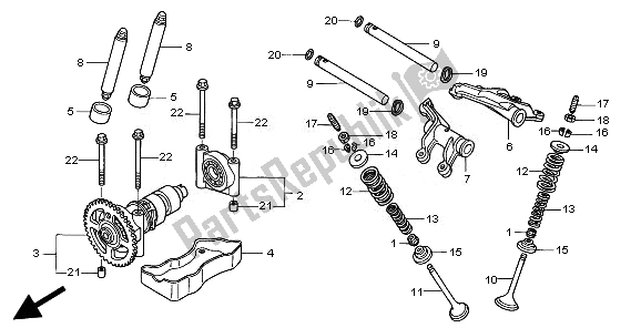 All parts for the Camshaft & Valve of the Honda TRX 680 FA Fourtrax Rincon 2010