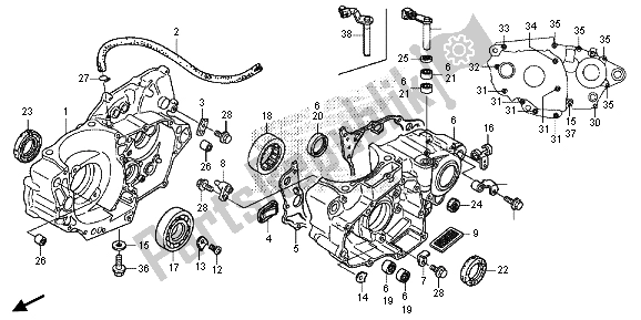 Tutte le parti per il Carter del Honda CRF 450R 2015