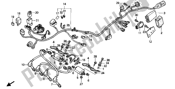 Todas las partes para Arnés De Cables de Honda CBR 600F 1991