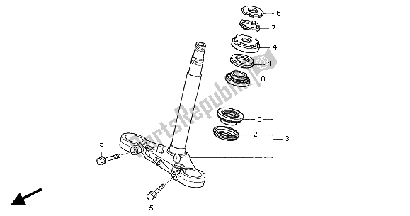 Todas las partes para Vástago De Dirección de Honda CBF 500A 2004