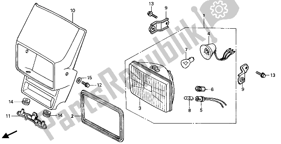 Todas las partes para Faro de Honda XR 250R 1986