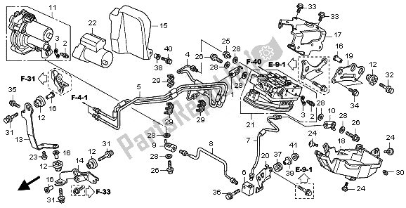 Todas las partes para Unidad De Potencia Delantera Y Unidad De Válvula Delantera de Honda CBR 1000 RA 2010