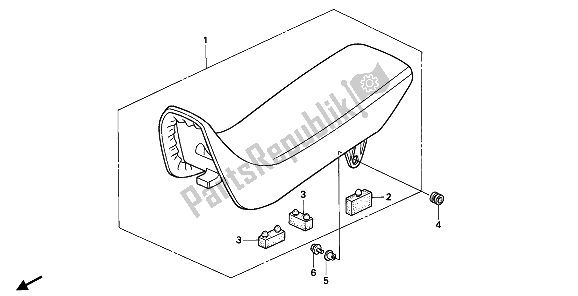 Todas las partes para Asiento de Honda NX 125 1989