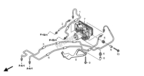 Tutte le parti per il Modulatore Abs del Honda CBF 500A 2008